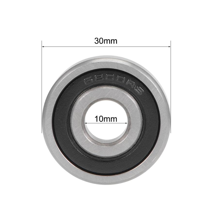 uxcell 6200-2RS深溝玉軸受 10mm x 30mm x 9mm 二重シールド クロームスチール P6（ABEC3）2個入り｜soten｜05