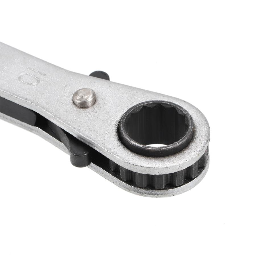 uxcell リバーシブルラチェットレンチ 10mmx12mm ダブルボックスエンド