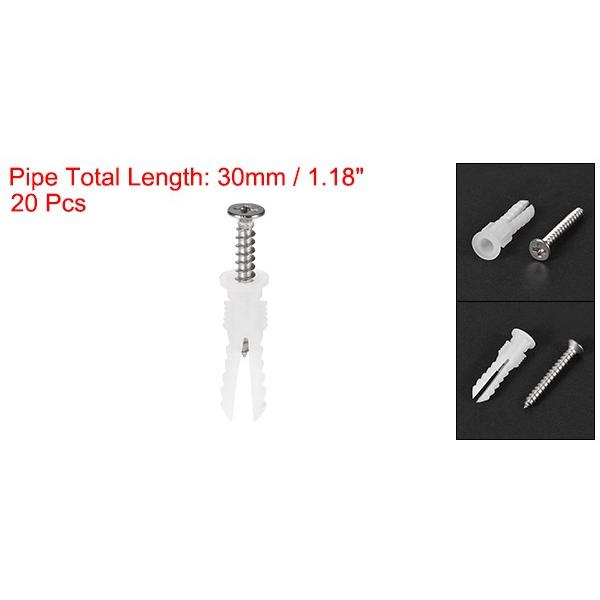 Amazon | uxcell プラスチック製拡張パイプ 6mm x 30mm 柱
