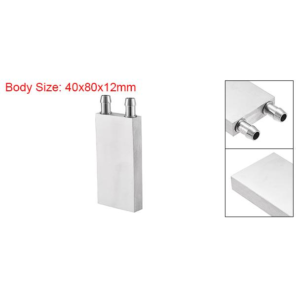 uxcell アルミ水冷ブロック 40x80mm ポリッシュヒートシンク ノズル