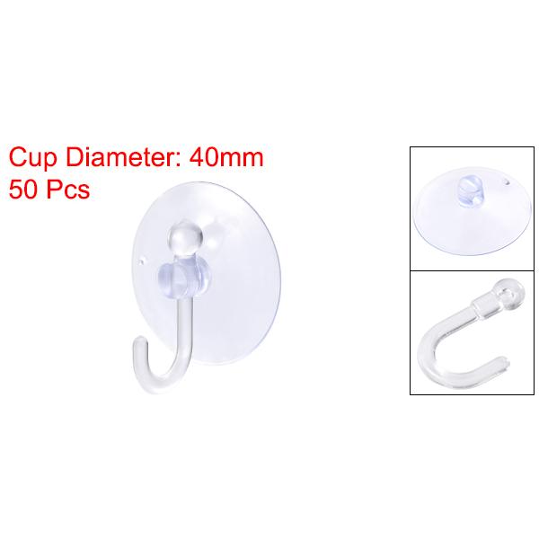 バーゲンで Uxcell 吸盤フック 直径40mm 透明なpvcウォールフック ホームキッチンバスルーム用 50個 その他道具 工具 Www Fattoriabacio Com