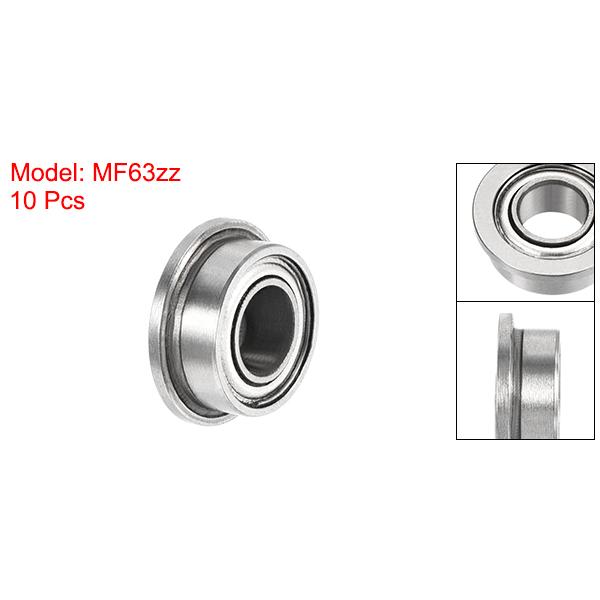 uxcell フランジボールベアリング クロム鋼ベアリング MF63zz 3x6x2