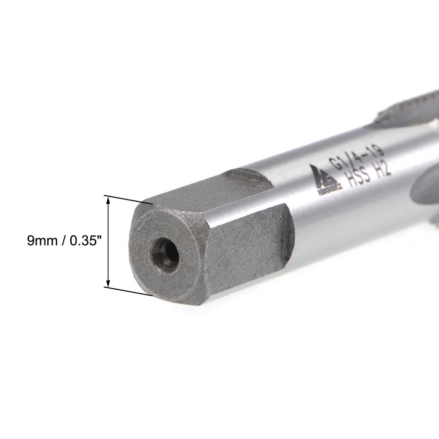 uxcell G1/4-19 管ネジタップ ミシンねじ切りタップ右勝手 HSS