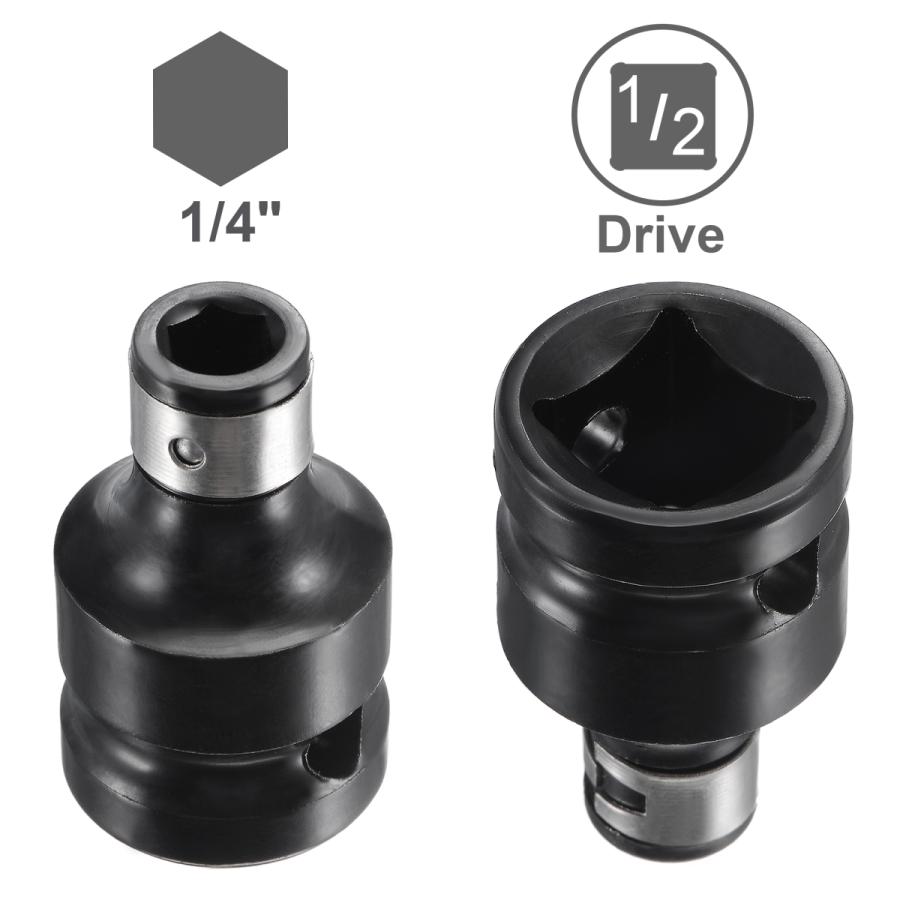 uxcell キーレスドリルチャック ソケットスクエアコンバーター 12.7mm