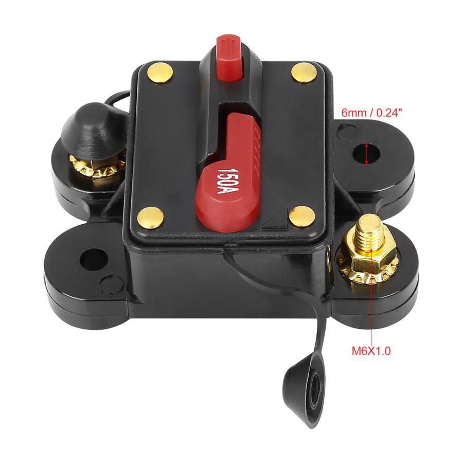 X Autohaux サーキットブレーカー プラスチック 買い物 サーキットブレーカー150a 自動車 ヒューズホルダーインバーターサーキットブレーカー