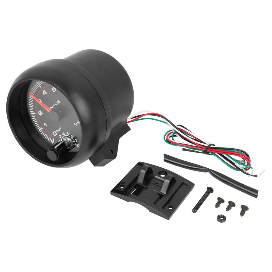 X AUTOHAUX タコメーターゲージメーターキット ユニバーサル レッド