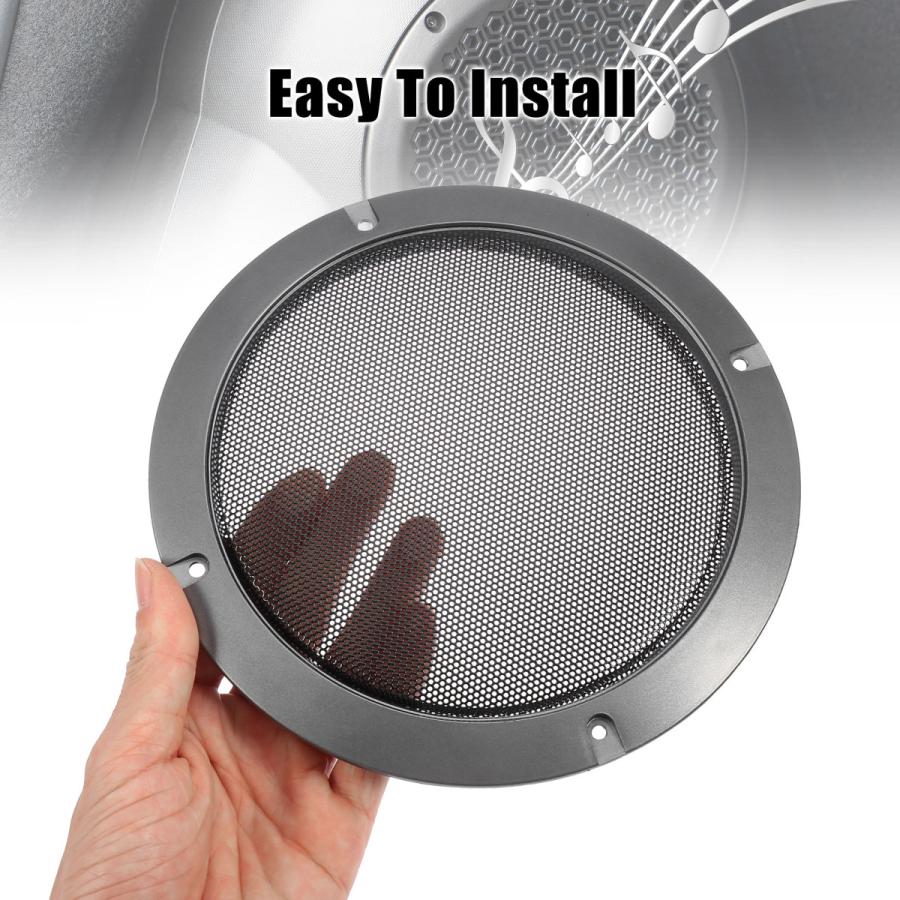 X AUTOHAUX カーオーディオスピーカーカバー 165 mm メッシュサブ