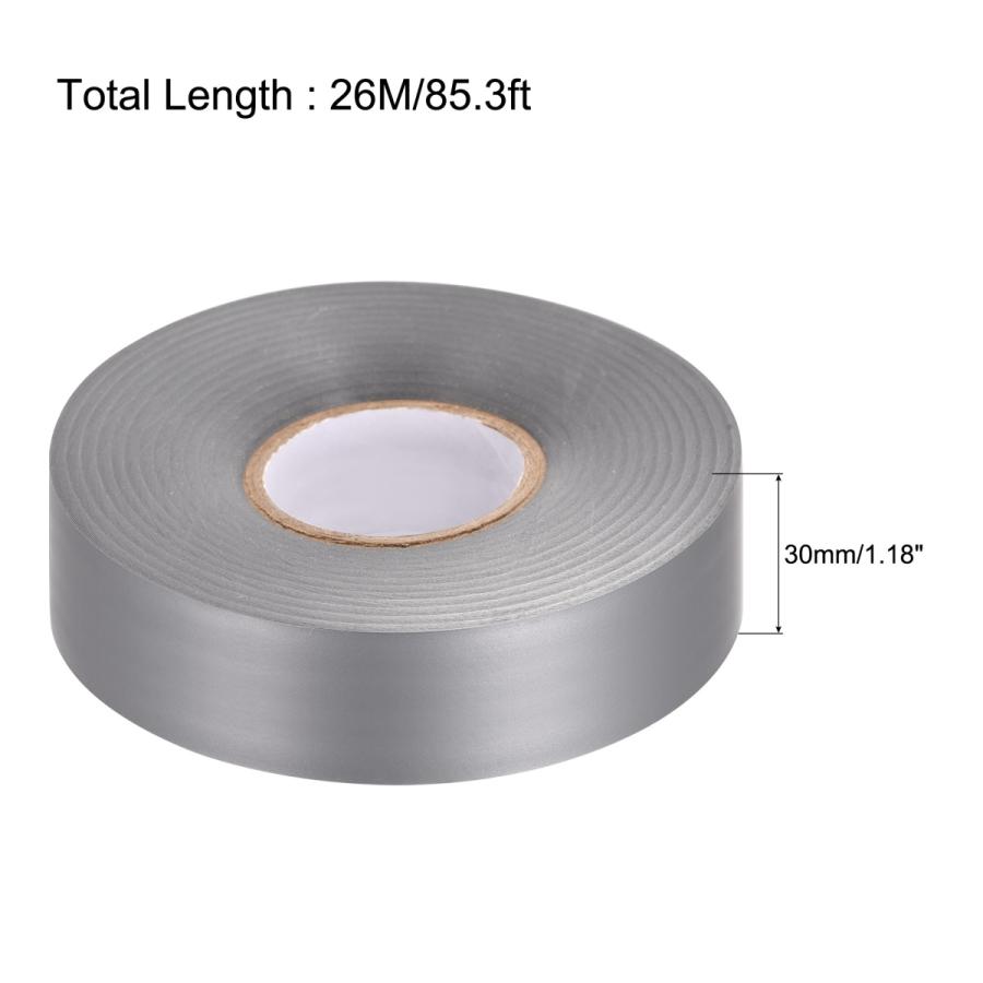 uxcell 絶縁テープ PVC電気テープ 幅30 mm 長さ26 M、厚さ0.26 mm グレー｜soten｜03