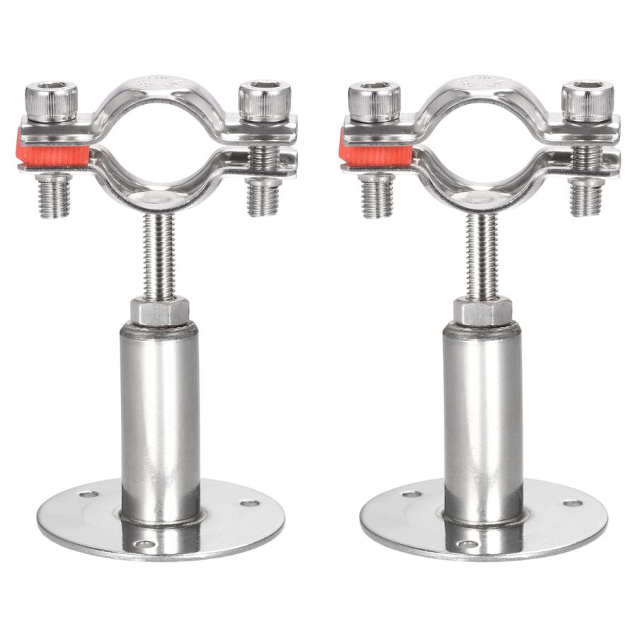 uxcell パイプサポート 壁取り付け 天井取り付け 304ステンレス