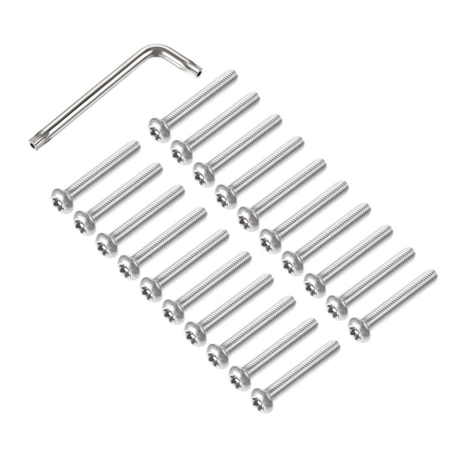 uxcell トルクスセキュリティ小ネジ M6x40mm 支柱内部のなべ頭 uxcell トルクスセキュリティ小ネジ M6x40mm 支柱内部のなべ頭