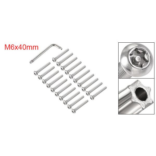 uxcell トルクスセキュリティ小ネジ M6x40mm 支柱内部のなべ頭 uxcell トルクスセキュリティ小ネジ M6x40mm 支柱内部のなべ頭