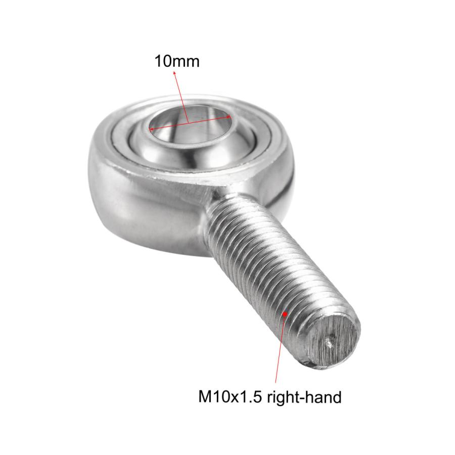 uxcell ロッドエンドベアリング SSI10T/K ステンレス鋼 10 mmボア M10x1.5 オスネジ 右手｜soten｜04