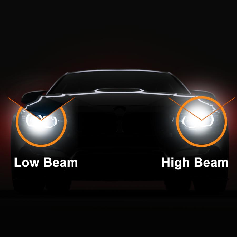 X AUTOHAUX 車のLEDヘッドランプ 360度LED ヘッドライトバルブ 変換ツール M6-H7 5000LM 6000K 50W 1ペア｜soten｜05