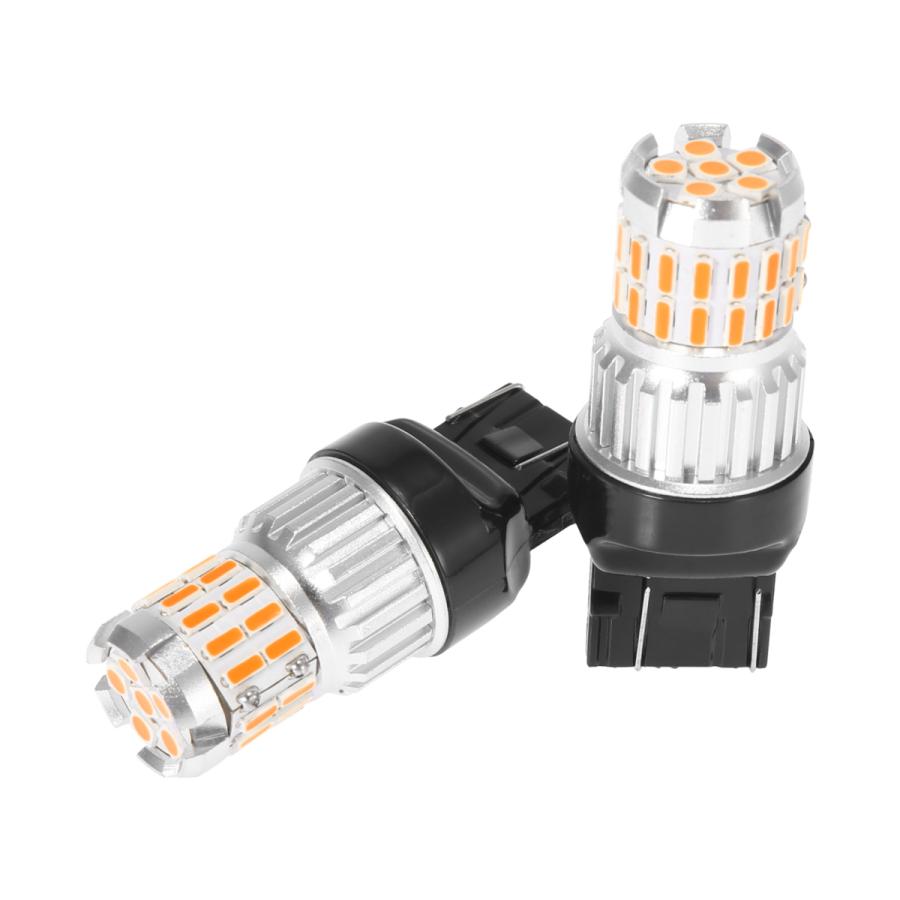X AUTOHAUX LED電球 ユニバーサル 交換用 ウインカーライト用 T20 7443 イエロー 2個|soten|08