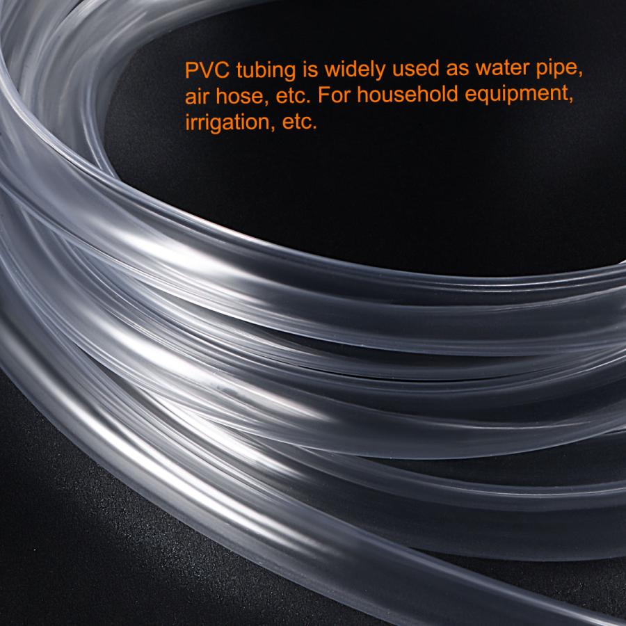uxcell PVC透明ホース プラスチックビニールチューブ 10 mm内径 12 mm外径 1 M 柔軟 水管 エアライン用 : ソウテン ...