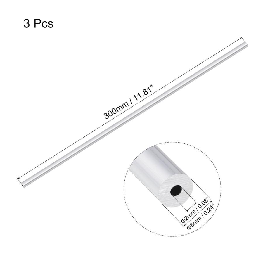 Uxcell 6063アルミ丸管 4個 7 14 300 Mm内径 Mm外径 Mm長さ パイプチューブ 限定価格セール 14