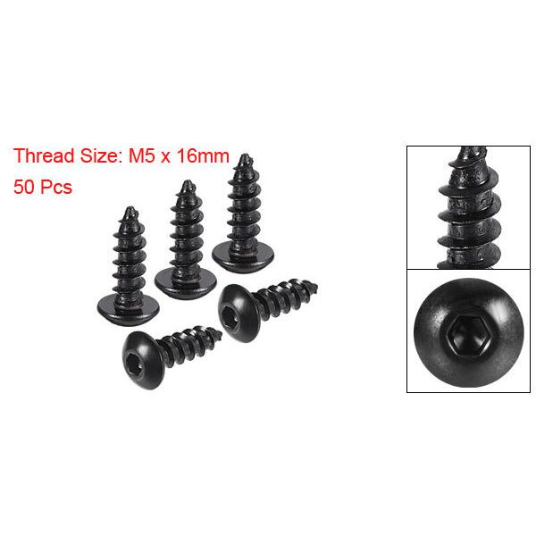 uxcell 六角ソケットセルフタッピングねじ 炭素鋼 木 ネジ 六角