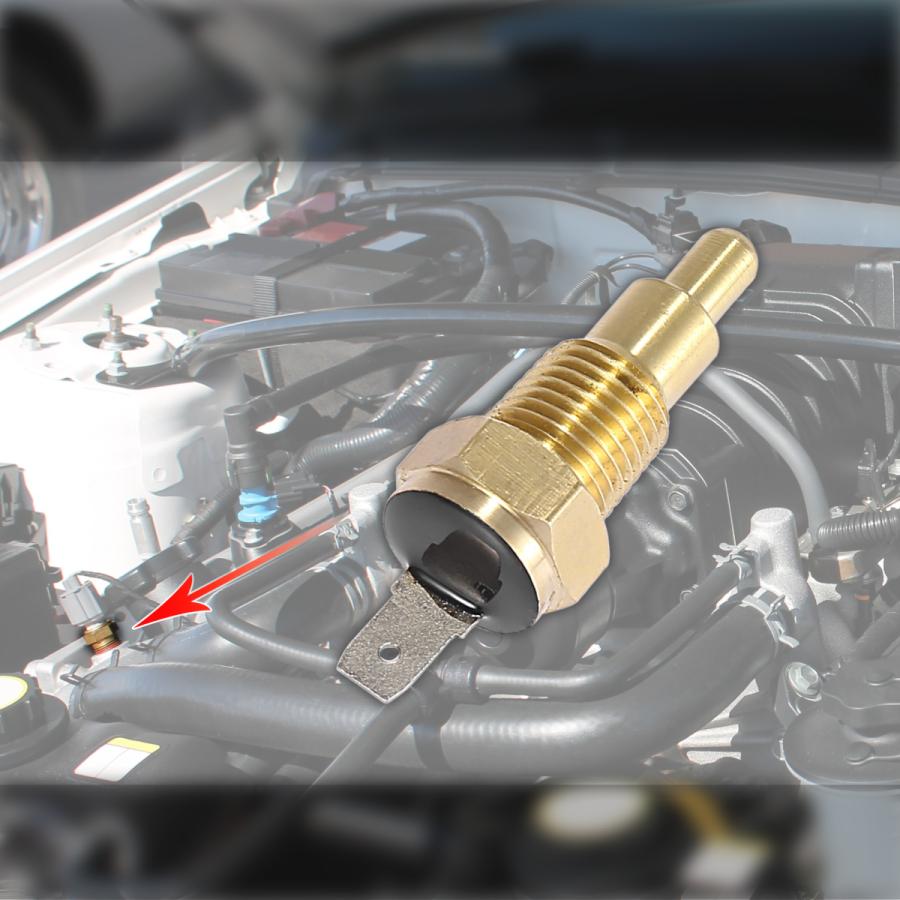 ストアー X AUTOHAUX 自動車ラジエーター エンジン冷却ファン ユニバーサル 温度サーモスタットセンサー 6.5mmNPT 190度オン  175度オフ sonievents.in