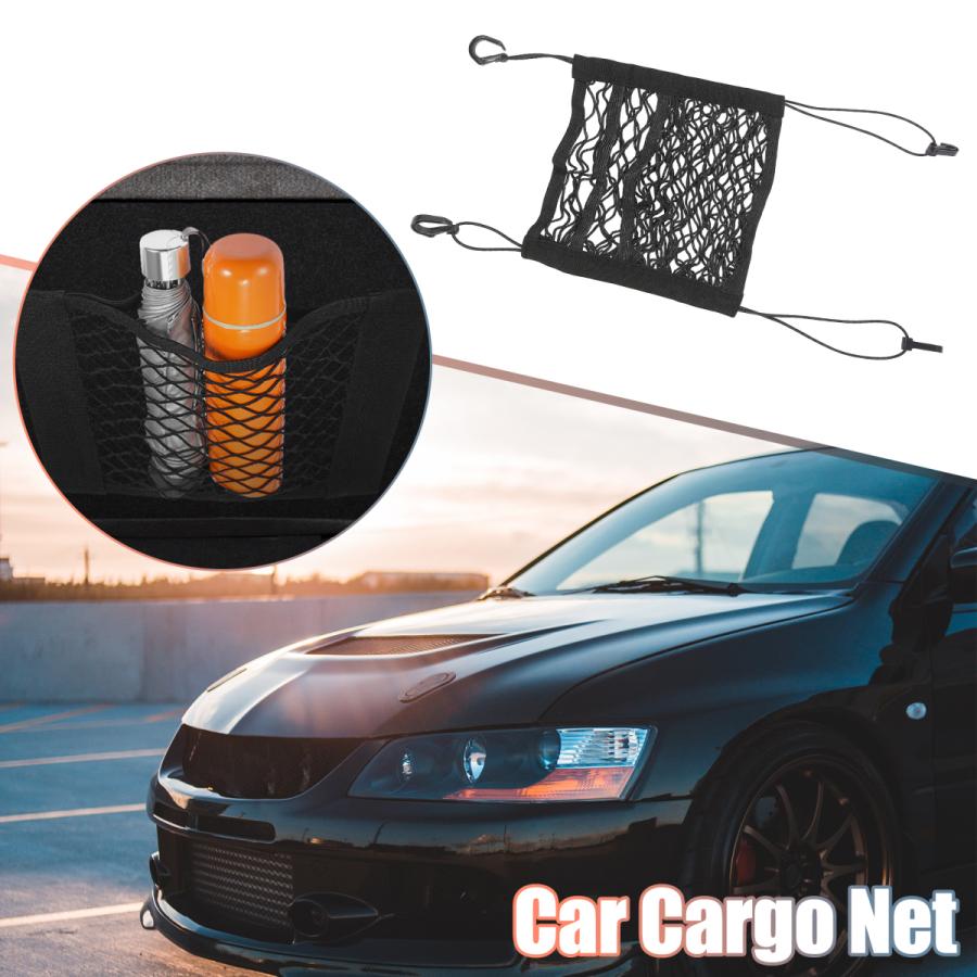 キラキラ光る車用メッシュオーガナイザー、シートバックネットバッグ、後部座席のペットのバリア、カーゴティッシュパースホルダー、ドライバ KONGZEE  車の後部座席オーガナイザー 車 ドリンクホルダー 後部座席 車用多機能収納ボックス 車 ティッシュホルダーとカップ ... 3層 カーメッシュオーガナイザー シートバックネットバッグ 安全運転 ペットバリア 後部座席の障壁 ペット 犬 子供