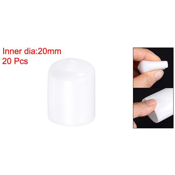 uxcell 丸型 エンドキャップ ゴムカバー 20mmビニールスクリュー