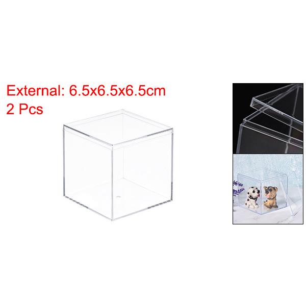 uxcell アクリルディスプレイケース 立方体形状クリア高透明ボックス