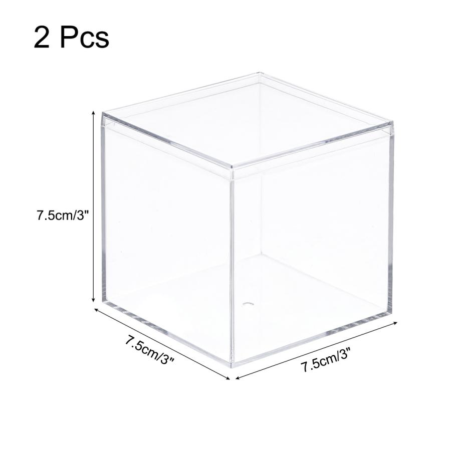 uxcell アクリルディスプレイケース 立方体形状クリア高透明ボックス