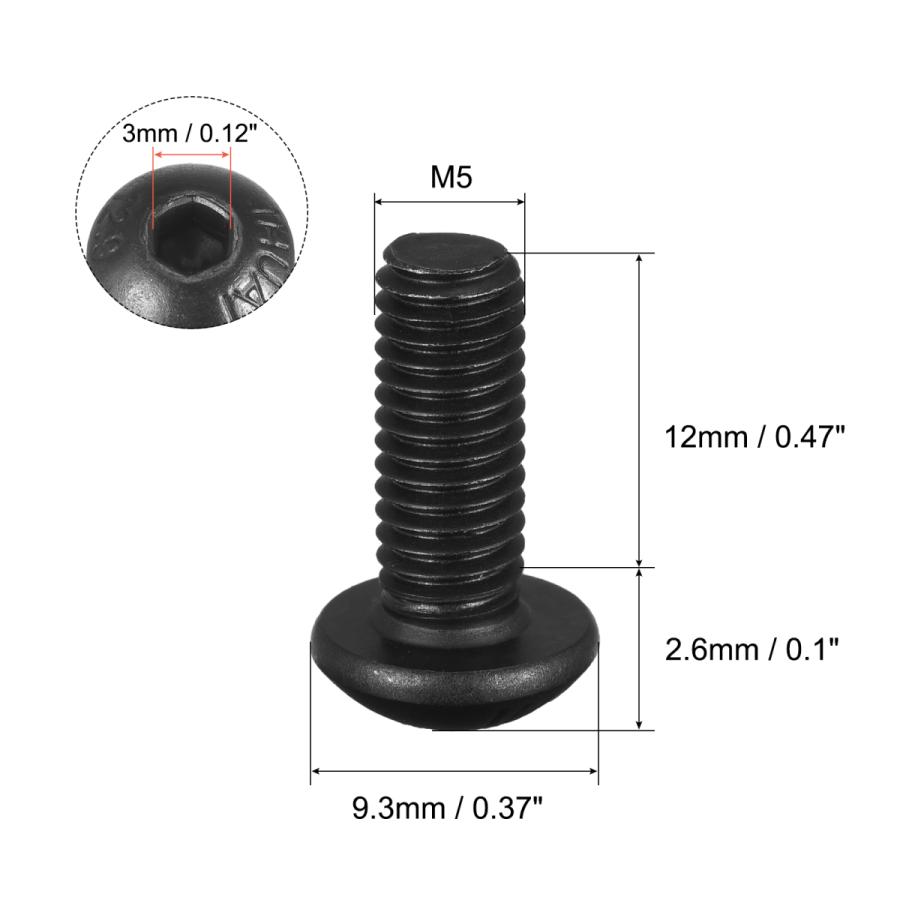 uxcell 304ステンレス鋼拡張ボルトネジ 研磨仕上げ 酸化防止 M5x12 mm コンクリート用 50個入り｜soten｜03