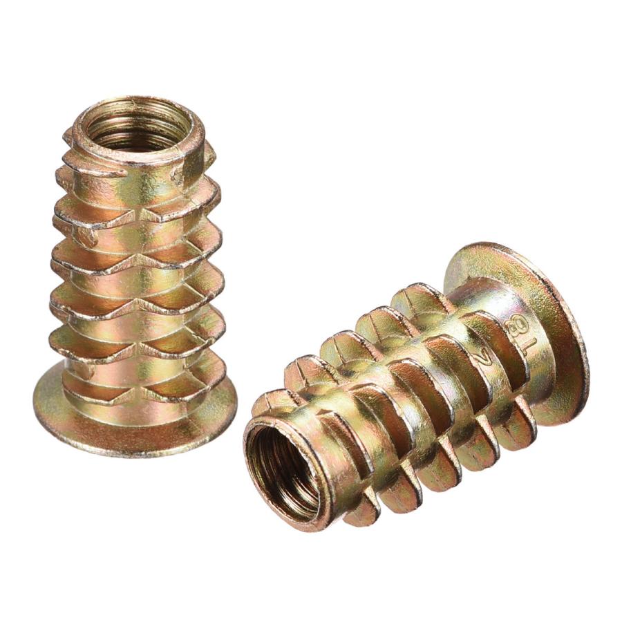 uxcell 家具ねじ込みナット 亜鉛合金 ねじインサートナット カラー亜鉛 ウッド用 M6x18 mm 15個 :a21121800ux0717:ソウテン 通販 家具ナット M6×12mm 1個
