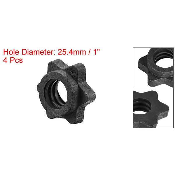 uxcell ダンベル六角ナット プラスチック 滑り止め スピンロックカラー