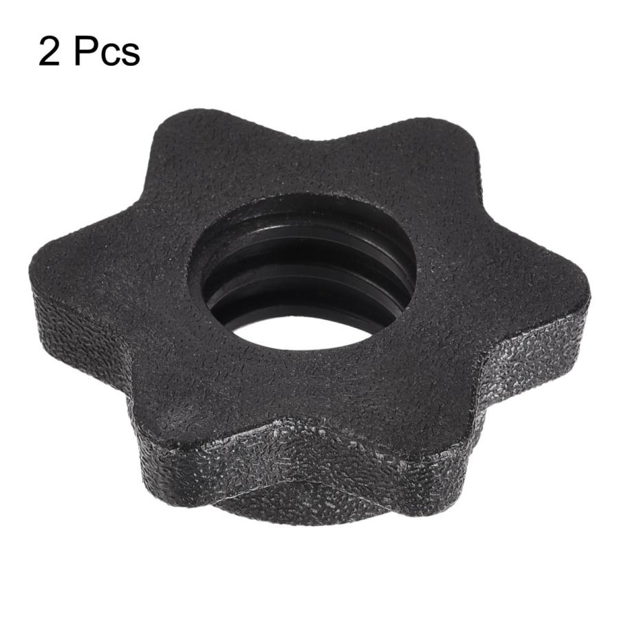 uxcell ダンベル六角ナット プラスチック 滑り止め スピンロックカラー