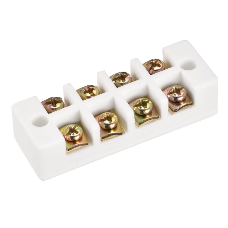 uxcell 磁器セラミック端子台 4ウェイ 高温 66x24x17.3 mm ワイヤー