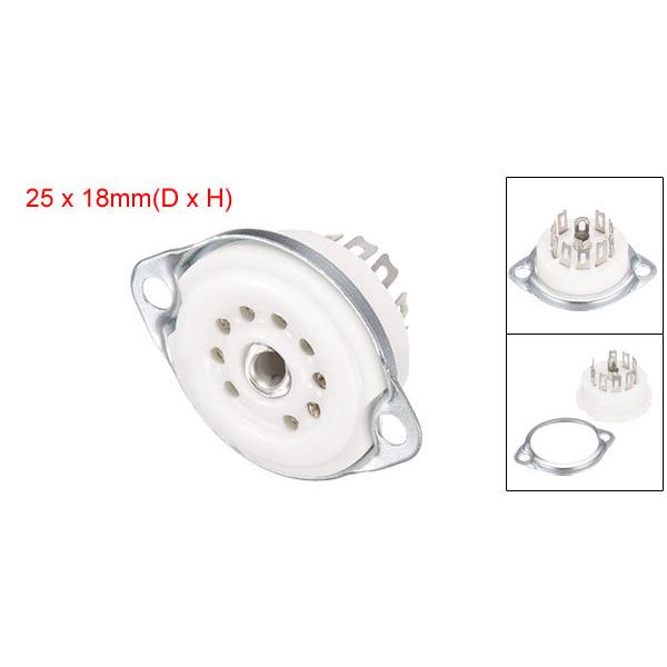 uxcell 9ピン真空管ソケット セラミック製管ソケット 真空管用ソケット