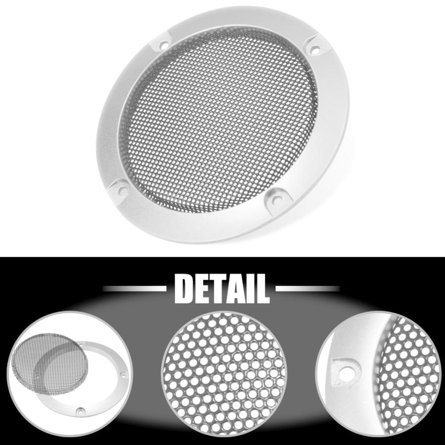 xAUTOHAUx83mmスピーカーグリルカバー用 メッシュトリム ラウンドサブ