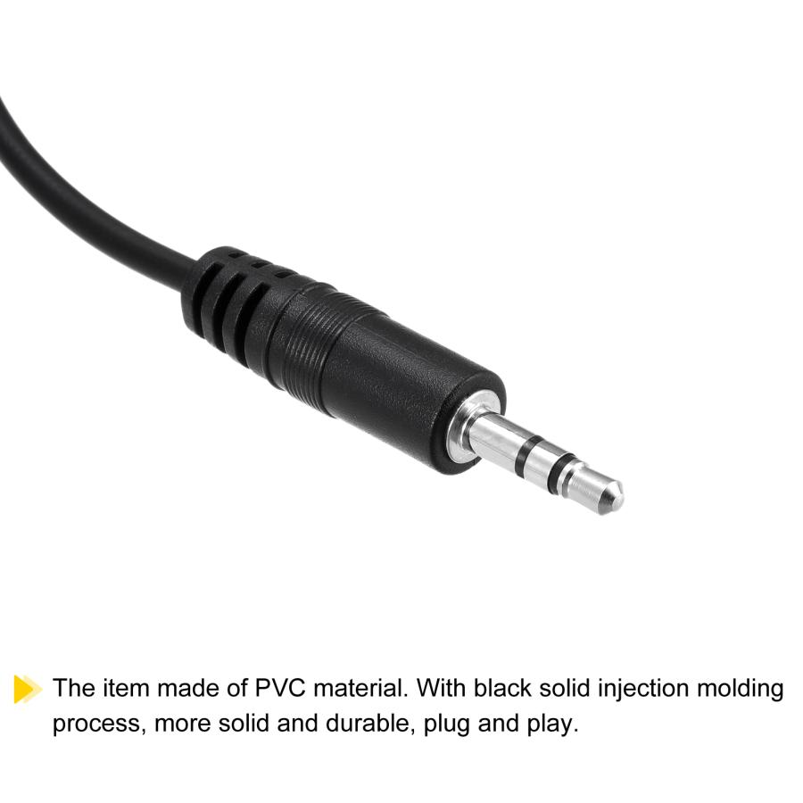uxcell 3.5mmオスプラグから裸線オープンエンド TRS3極ステレオ 3.5mm