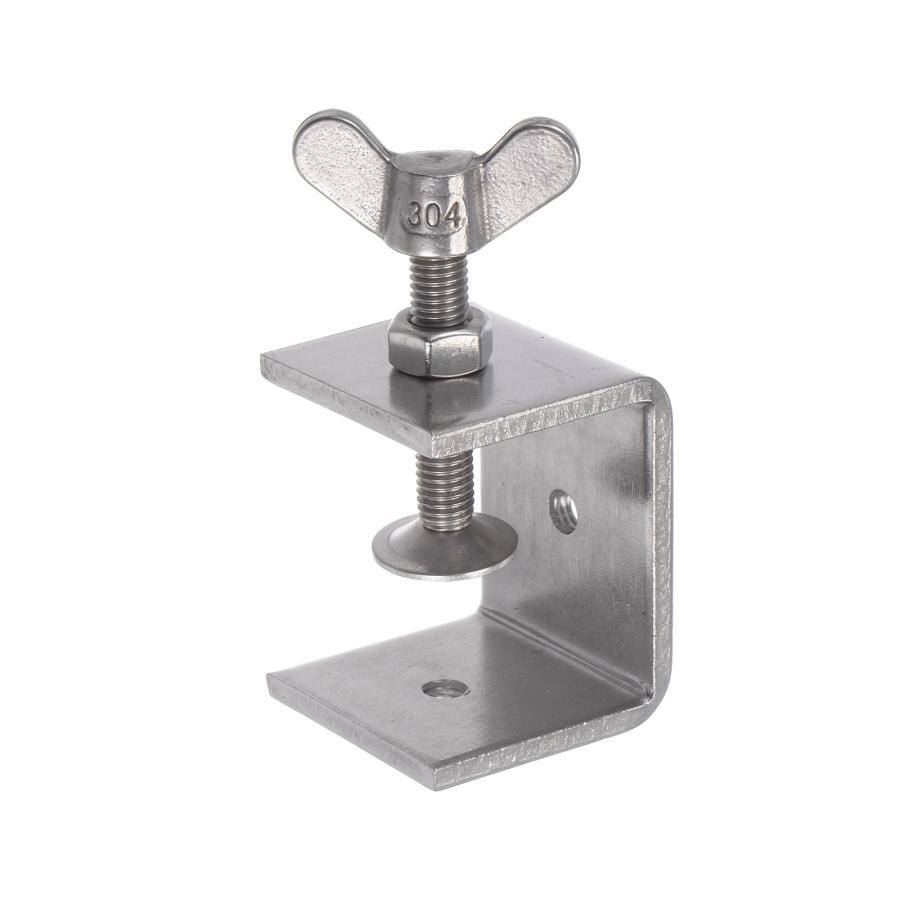 uxcell Cクランプ C型クランプ 広口クランプ ワイドジョーオープニング ステンレス鋼 バタフライハンドツイスト付き 木工溶接家庭用