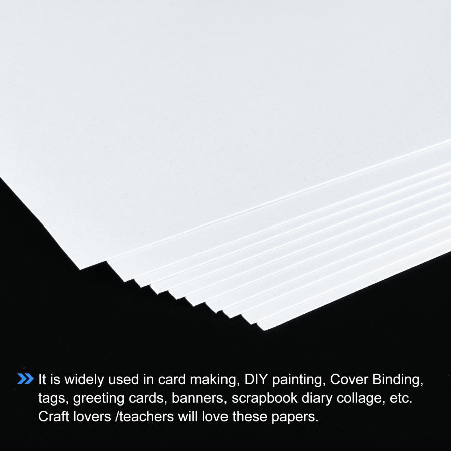 uxcell カードストックペーパー スクラップブックペーパー 新年カード用　ホワイト　92 Lb/250gsmズ21cm×29.7cm　50個｜soten｜05