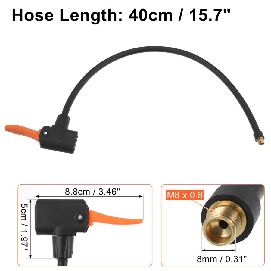 X AUTOHAUX フレキシブル銅ゴムチューブ タイヤバルブコネクトパイプ エアチャックインフレータコンプレッサーポンプト 長さ40 cm|soten|04