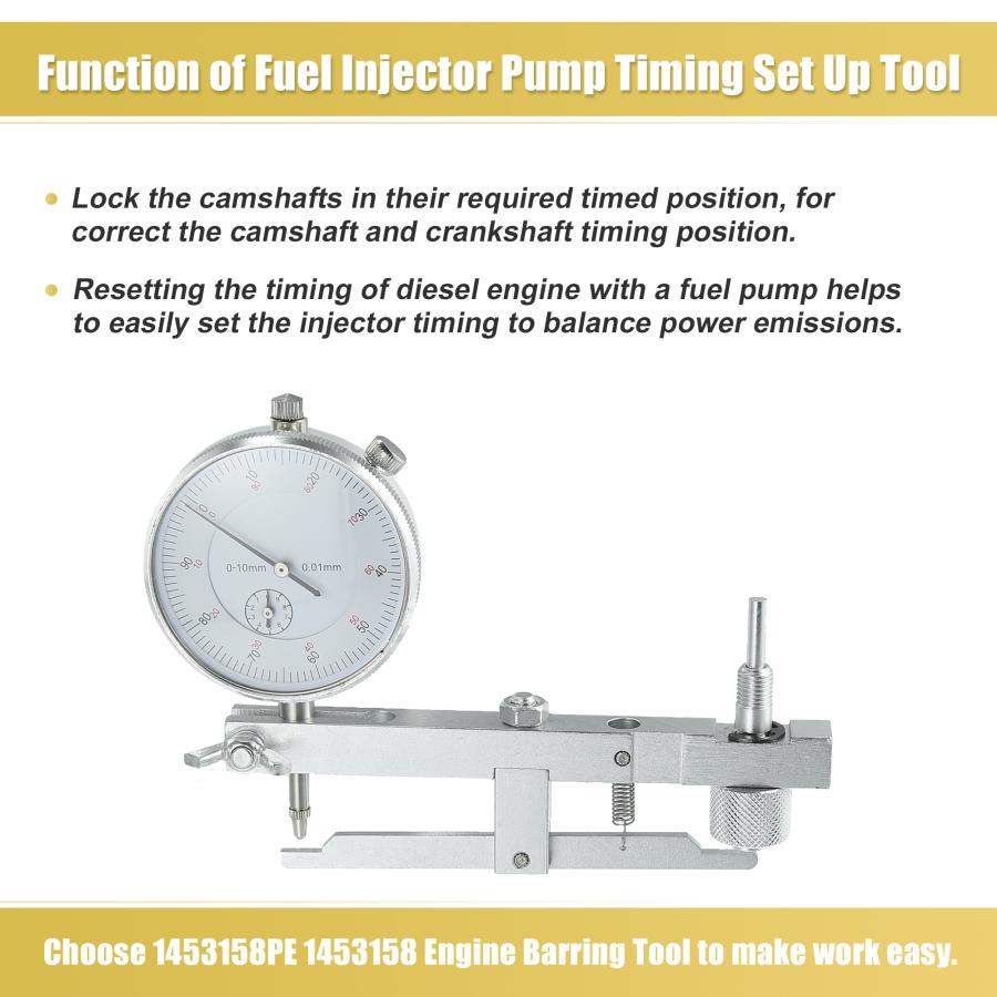 uxcell 燃料ポンプ噴射タイミングセットアップツール ダイヤルゲージ付き VEスタイルの燃料ポンプ用 0927554011 1セット｜soten｜07