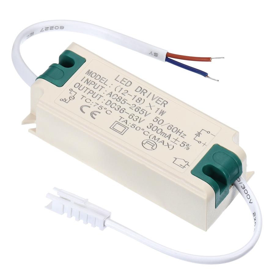 PATIKIL 12-18W 300mA LEDドライバー AC 85-265V 出力 36-72V DC オス