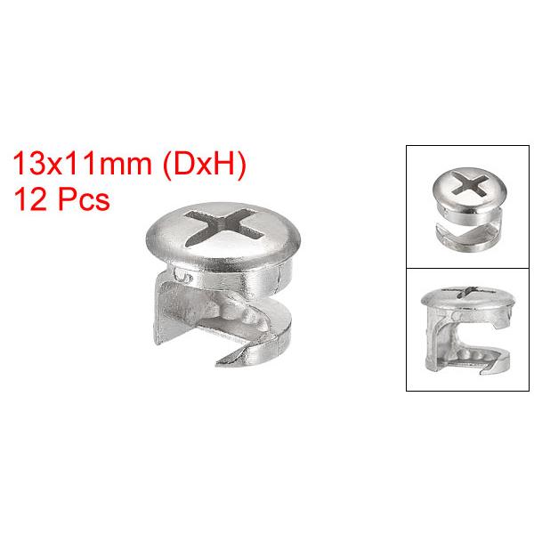 uxcell カムロックナット 13 x 11 mm ジョイントコネクタロックナット 家具接続カム継手 家具用 12個入り｜soten｜02