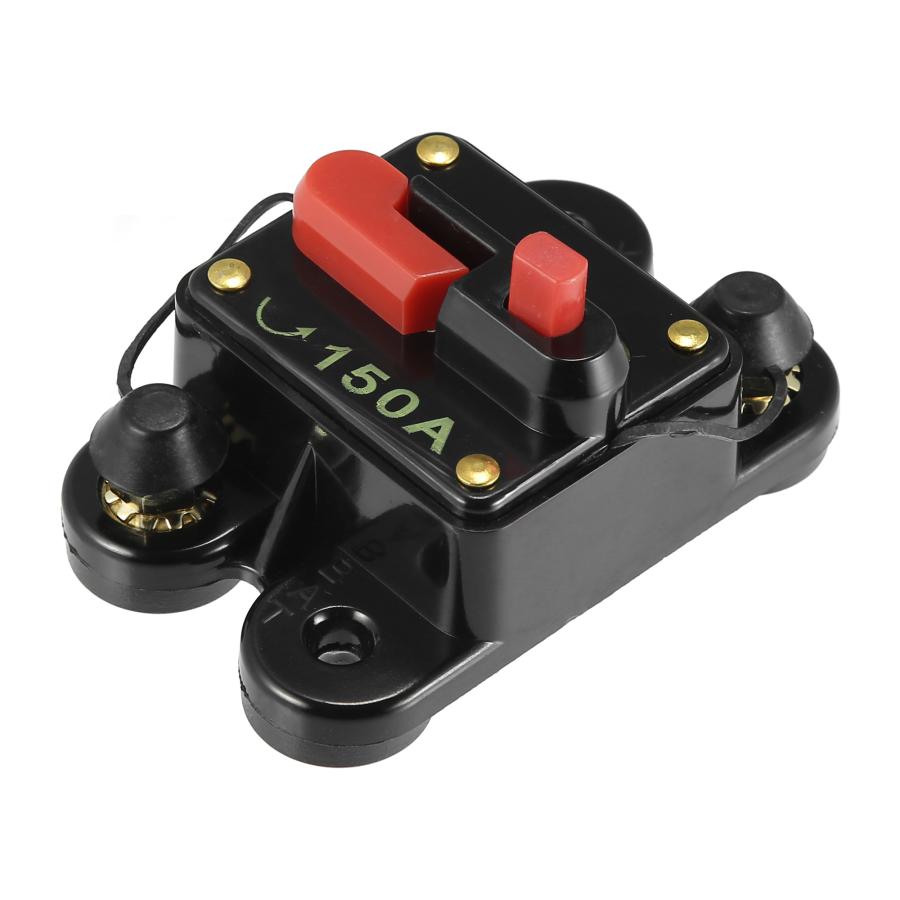 X AUTOHAUX 12V インラインサーキットブレーカ 車の保護 ステレオスイッチ 150A 150 AMP プロテクション カー