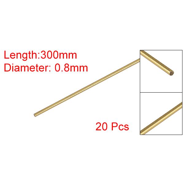 uxcell 真鍮棒 真鍮ソリッド丸棒 旋盤棒材 RCモデル用 DIYクラフト用 0.8mm直径 300mm長さ 20本｜soten｜02
