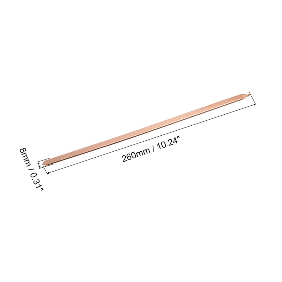 uxcell 平銅管ヒートシンクチューブ 260 mm x 8 mm x 2 mm 冷却ラップトップ ICチップセットGPU用 内部の熱流体付き｜soten｜03