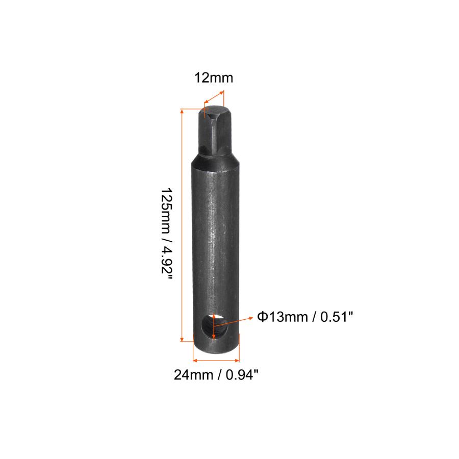 uxcell 旋盤チャックレンチ 12mm スクエアヘッド キースパナツール CNCルーター 彫刻 フライス盤用 (L125mm)｜soten｜03