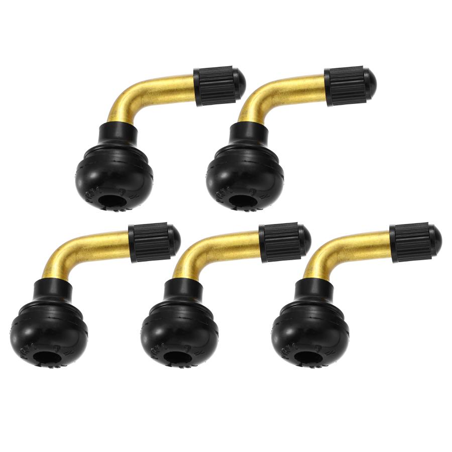 uxcell オートタイヤバルブ バルブステム PVR70 曲がった90度 スナップイン ラバーベース オートバイバイク スクーター ATV用