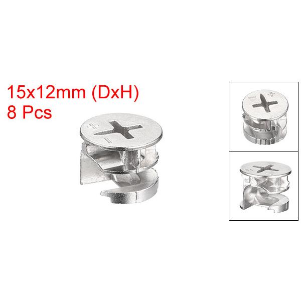 uxcell カムロックナット 15 x 12 mm ジョイントコネクターロック 