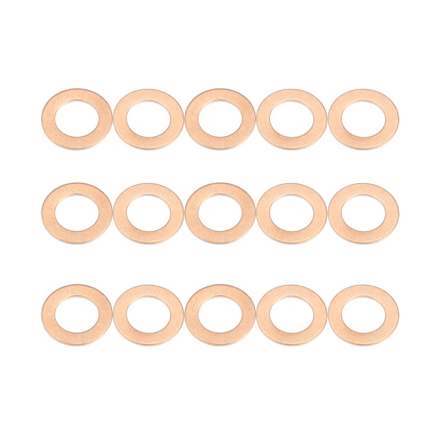 X AUTOHAUX オイルドレンプラグ ワッシャー ガスケット ユニバーサル エンジンオイルクラッシュワッシャー 12x20x1mm 15個