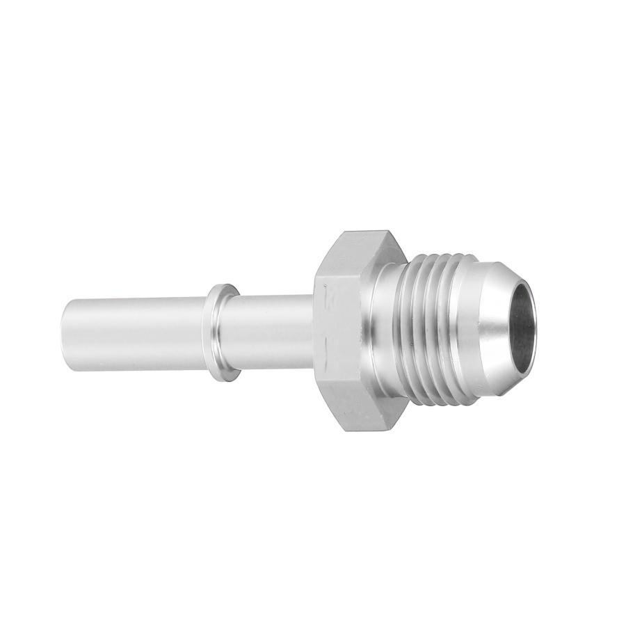 uxcell 燃料ホース パイプ クイックディスコネクトアダプタコネクタ プッシュオンEFI 継手 アルミニウム合金 8AN オス9.5mm