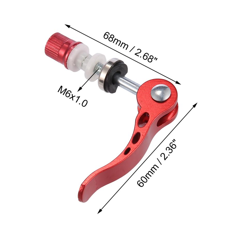 uxcell 自転車シートポスト クイックリリースピン 6mm アルミニウム