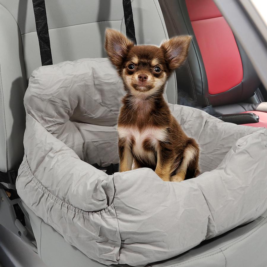 uxcell 犬用カーシート調節可能なストラップ 犬ブースターシート 小中大型犬 猫ペット用 車用 グレー｜soten｜03